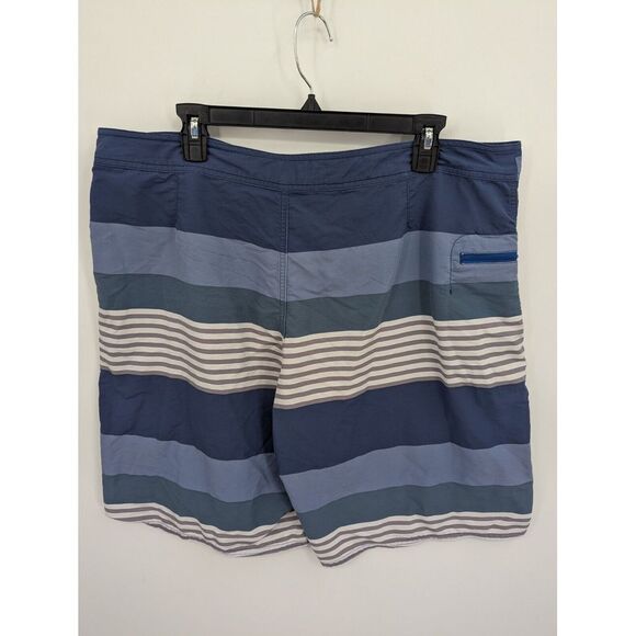 Patagonia Wavefarer Nylon Board Shorts Men's Size 40 Blue Striped, EXCELLENT! - Picture 6 of 7